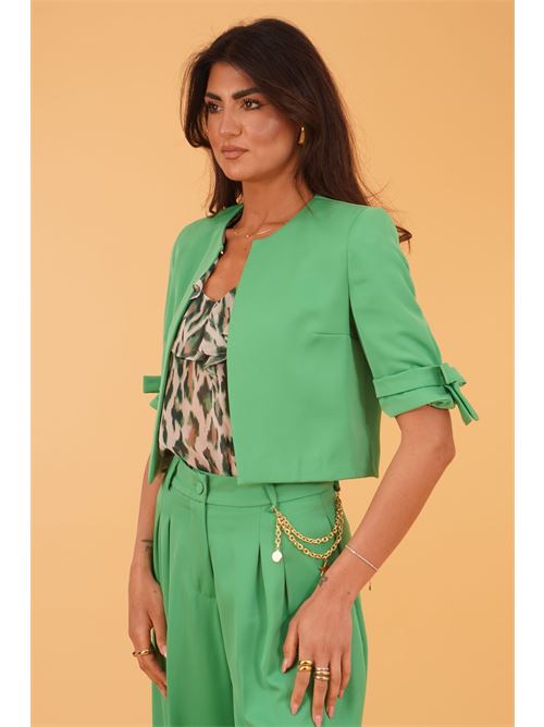 Bolerino in crepe GM by Gai Mattiolo | GM3725VERDE